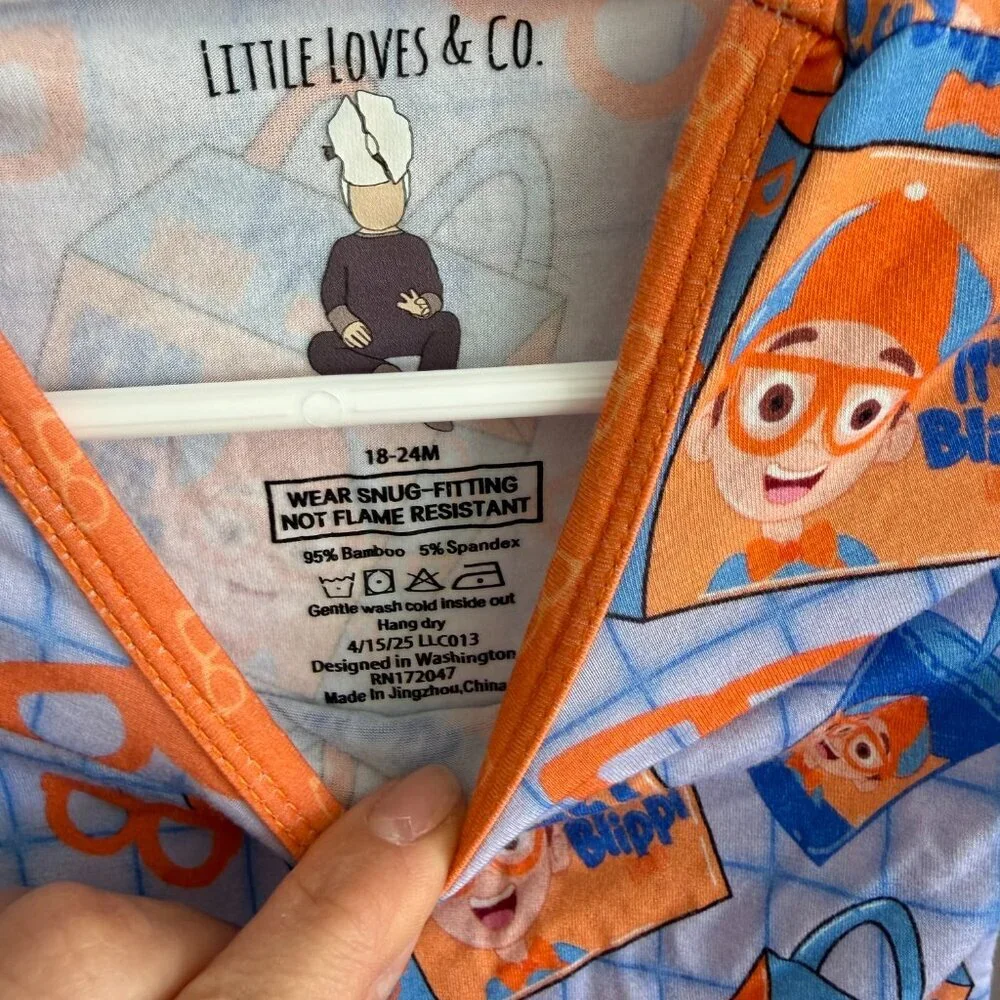Blippi Bamboo Pajama Set Little Loves & Co 18-24M - Picture 2 of 4